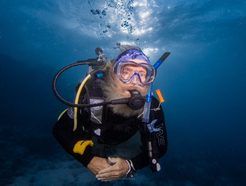 Dr. Vaughan diving at the MOUA installation
