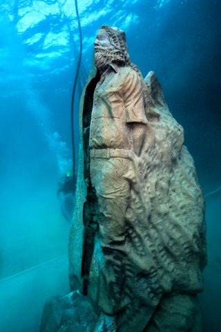 The statue in the water