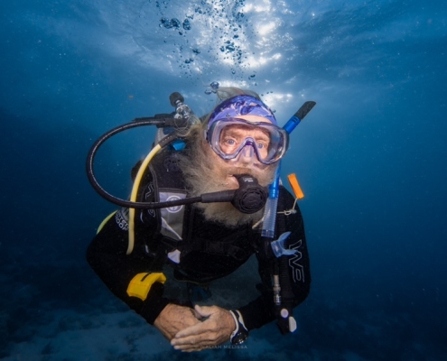 Dr. David Vaughan diving