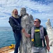 Dr. David Vaughan with sculptor Jason deCaires Taylor