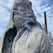 Statue close up out of water